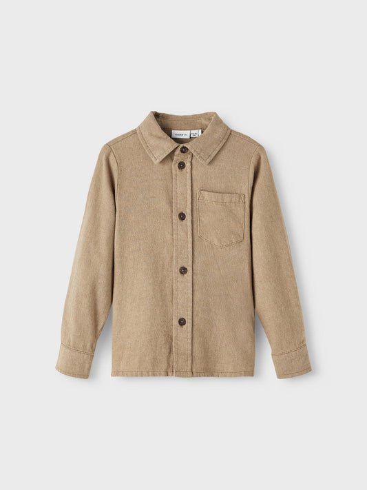 Name it: super zacht hemd beige
