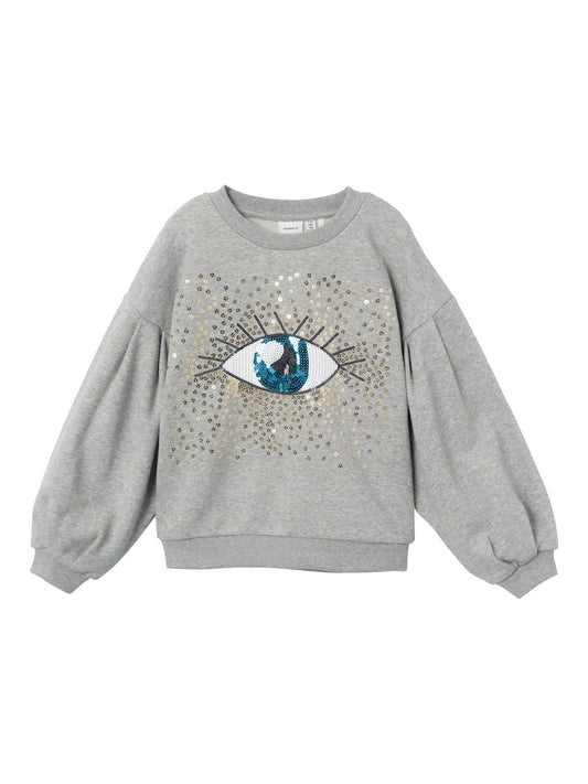 Name it: sweater oog grijs