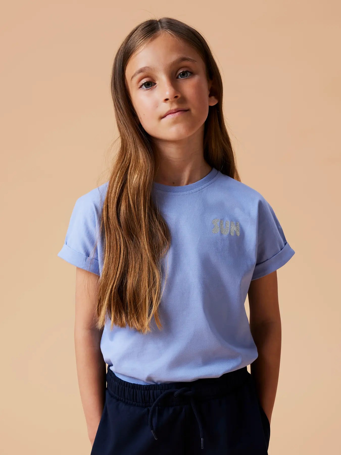 Name it: t-shirt "Sun" purple