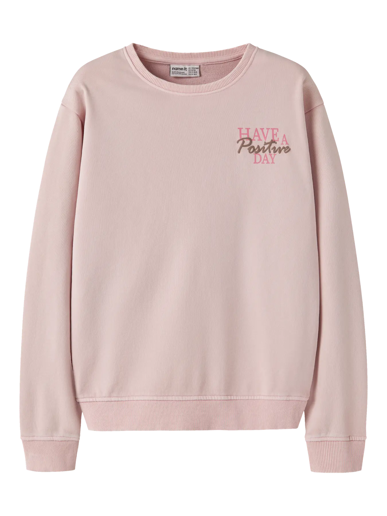 Name it: Sweater "Positive day" pink