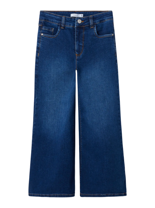 Name it:Nienke : wide jeans dark blue denim