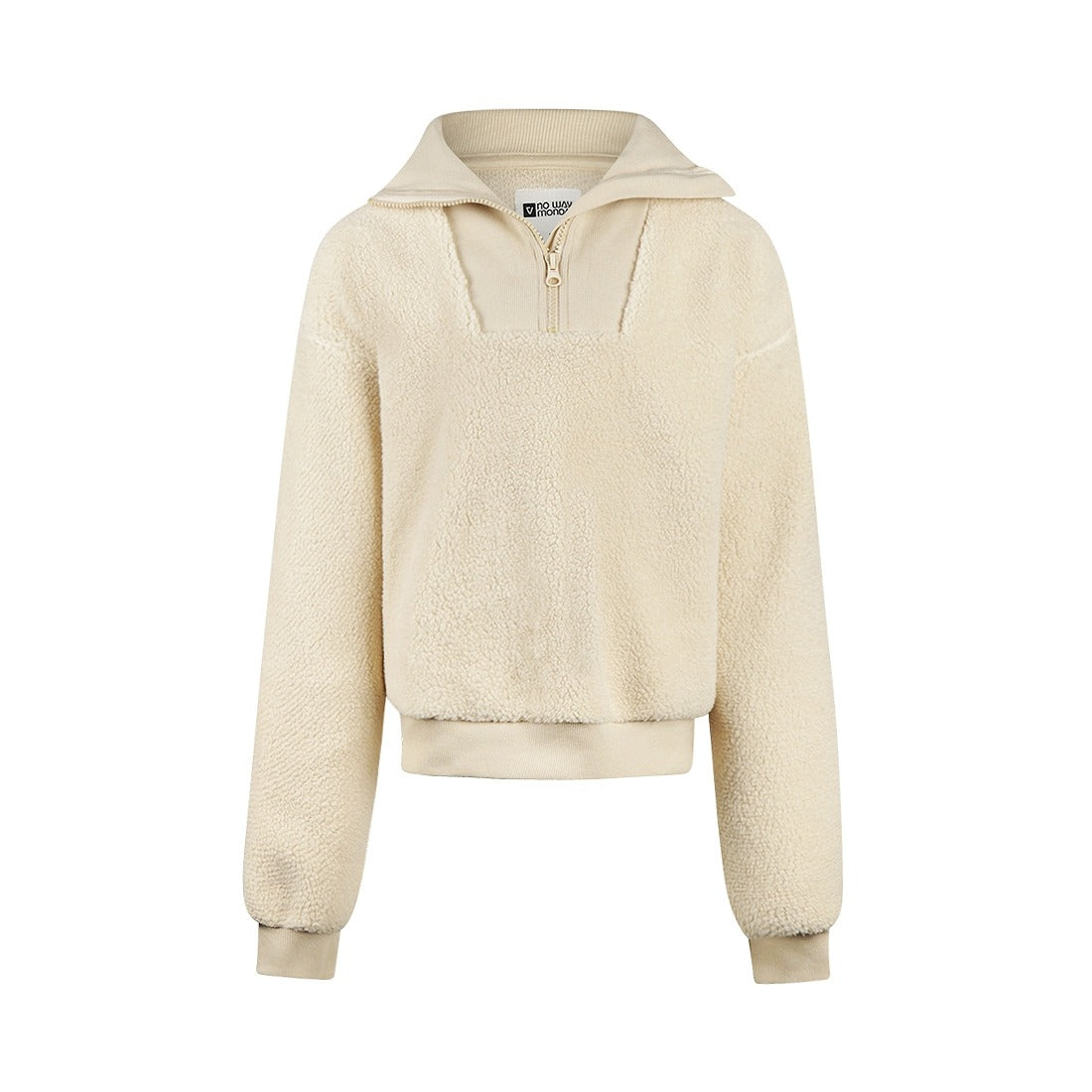 No way monday: teddy sweater beige