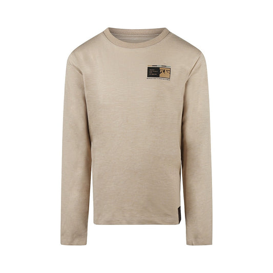 No way monday: Ls with backprint light grey