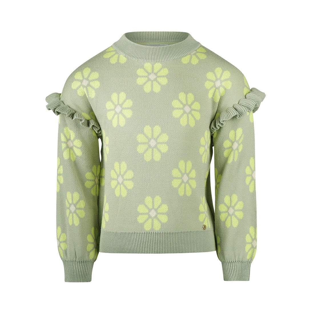 Koko Noko: sweater zachtgroen dropped shoulder