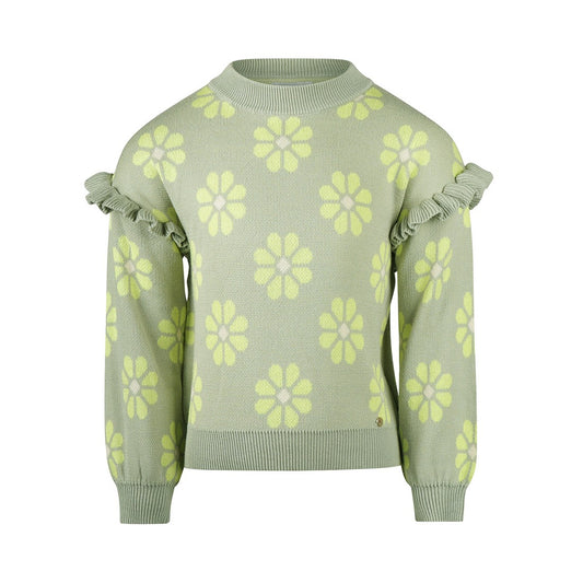 Koko Noko: sweater zachtgroen dropped shoulder