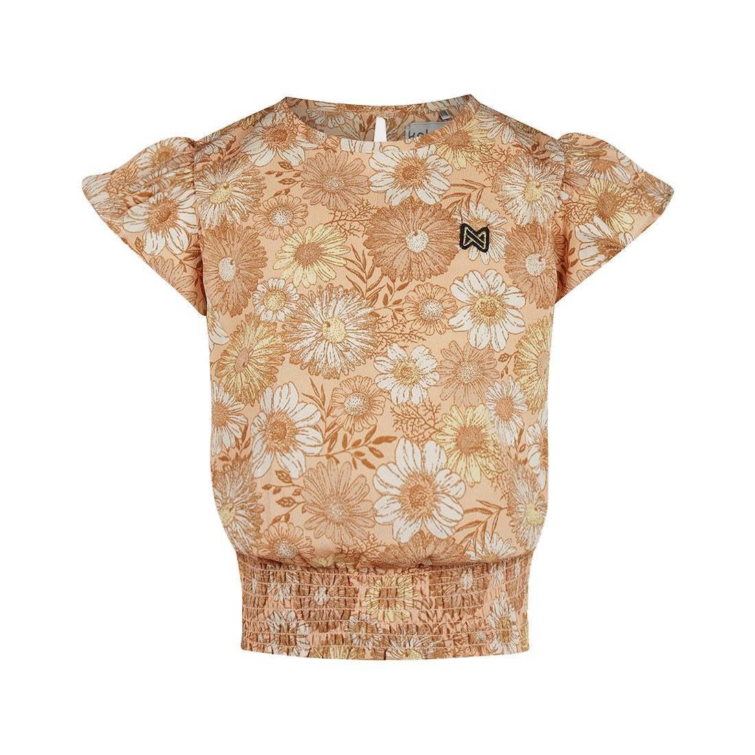Koko Noko: blouse peach flowers