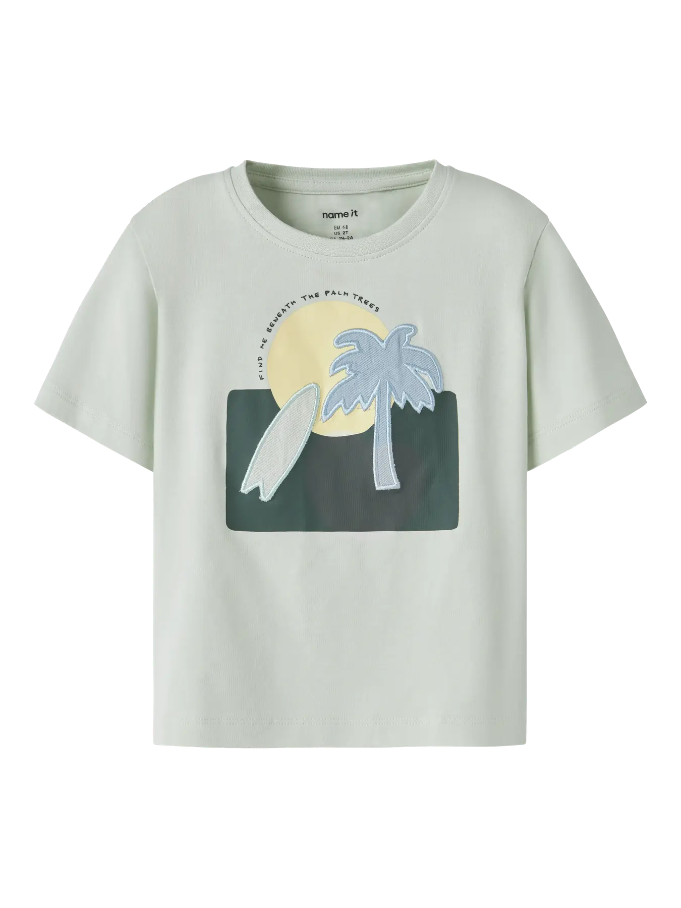 Name it: Shirt "Palmtree" pale aqua