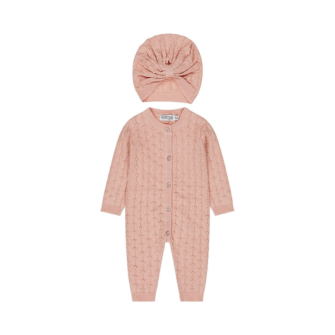 Dirkje: onsie knit blushed pink