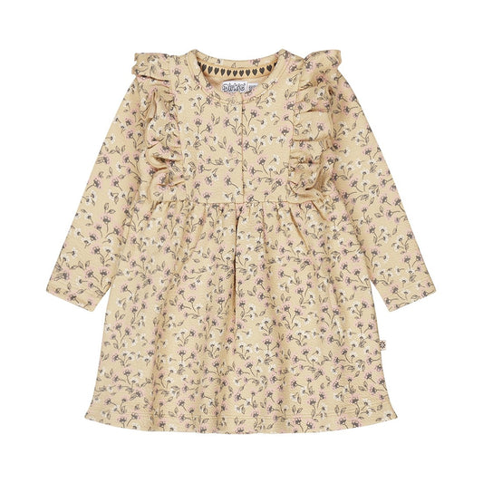 Dirkje:  Dress dark sand flower