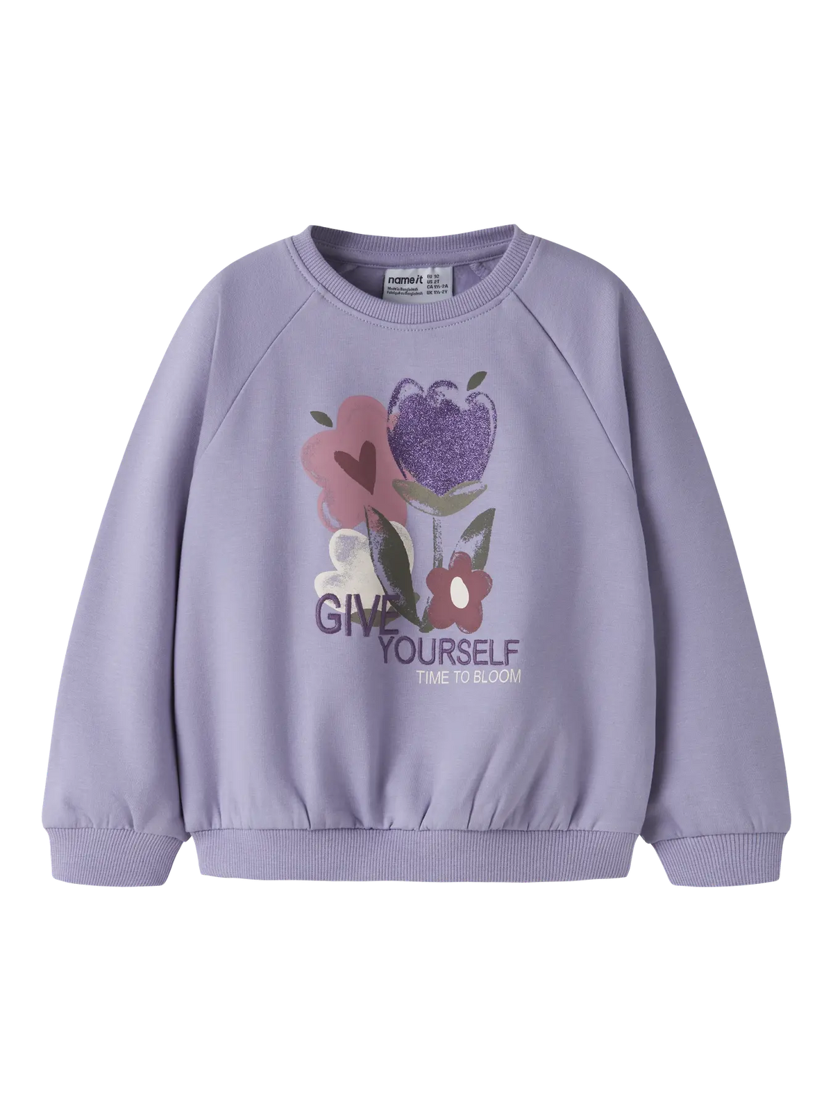 Name it: sweater bloemen lila