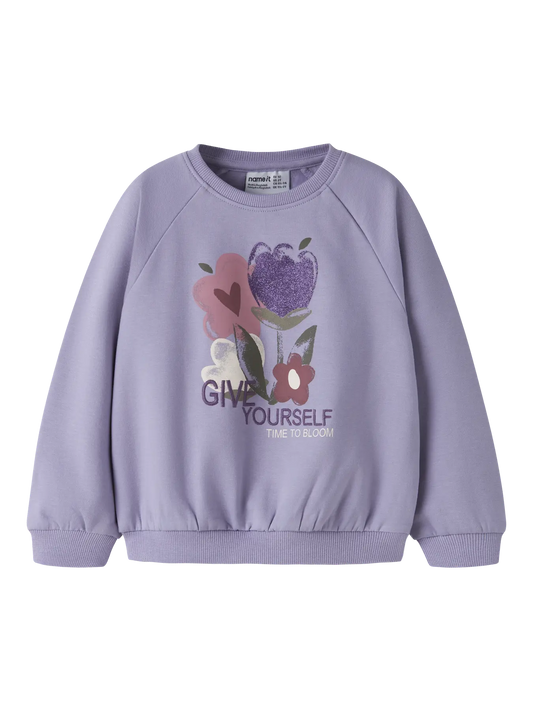 Name it: sweater bloemen lila