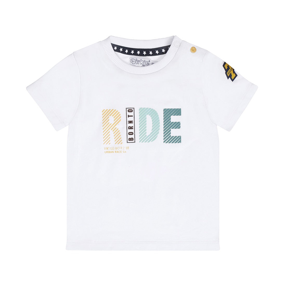 Dirkje:shirt white "ride "