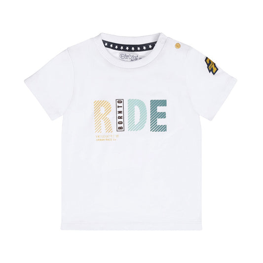 Dirkje:shirt white "ride "