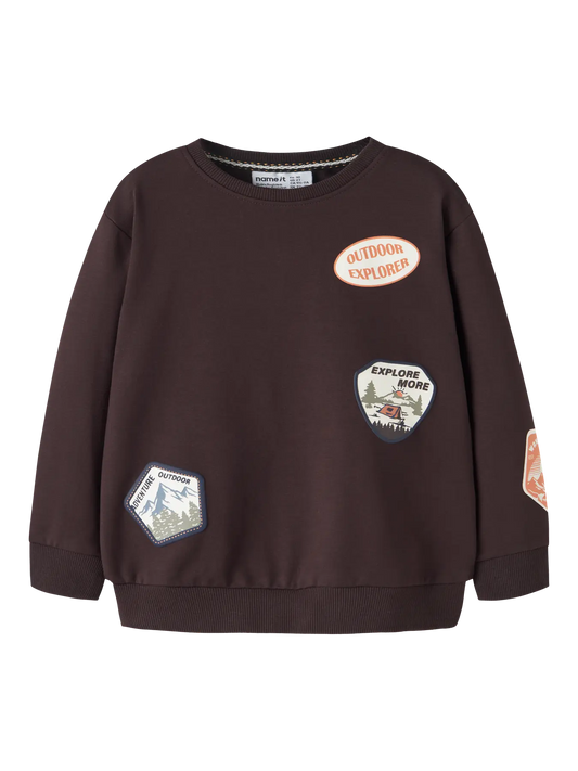 Name it: Sweater patches chocolat