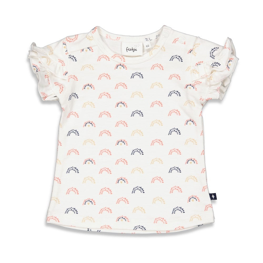Feetje: Sunkissed: shirt white regenboog