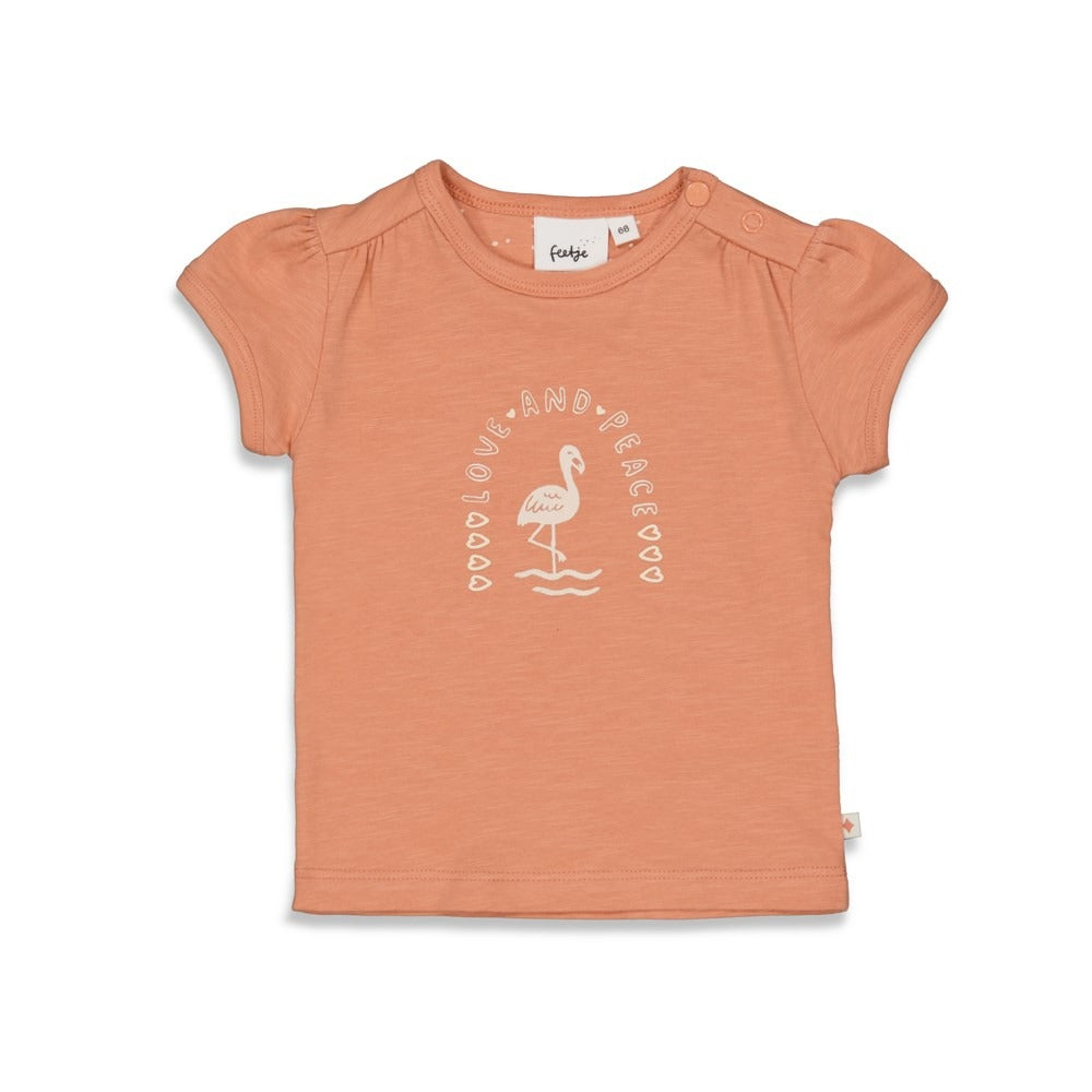 Feetje:Flamingo:shirt terra pink