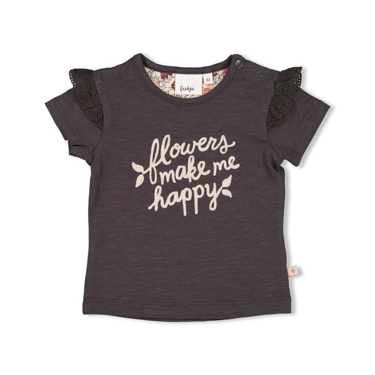 Feetje: Wild flowers:shirt anthracite