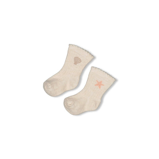 Feetje: Starfish wishes: sokken offwhite melange