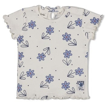 Feetje: shirt rib bloem