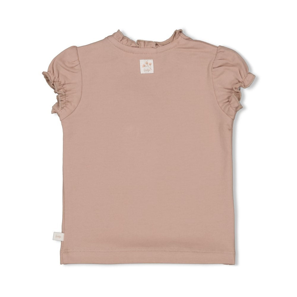 Feetje:Delicate flower:shirt taupe flower