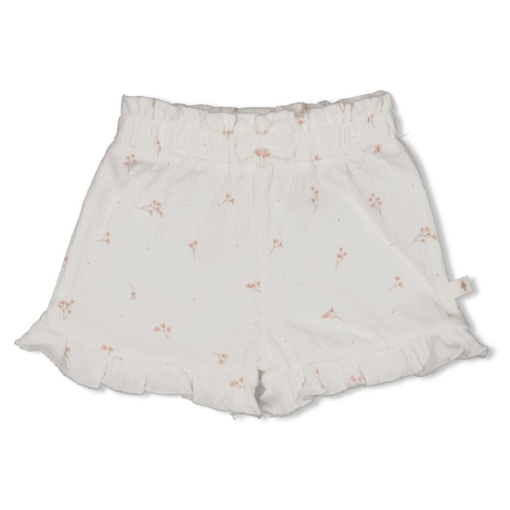 Feetje:Delicate flower:short offwhite wrinkle