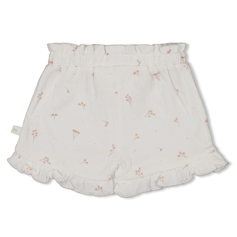 Feetje:Delicate flower:short offwhite wrinkle