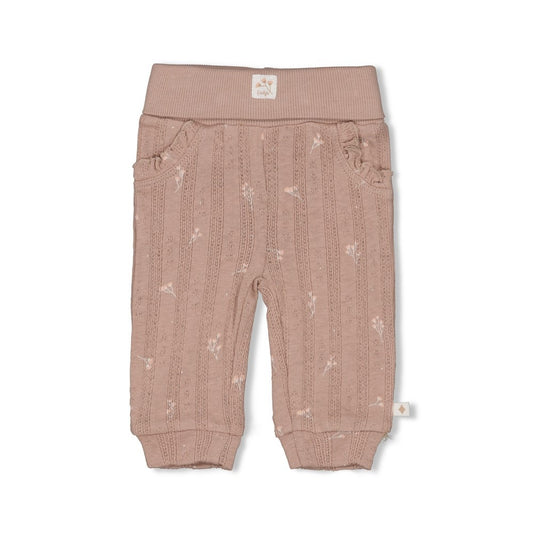 Feetje:Delicate flower:broek rib taupe