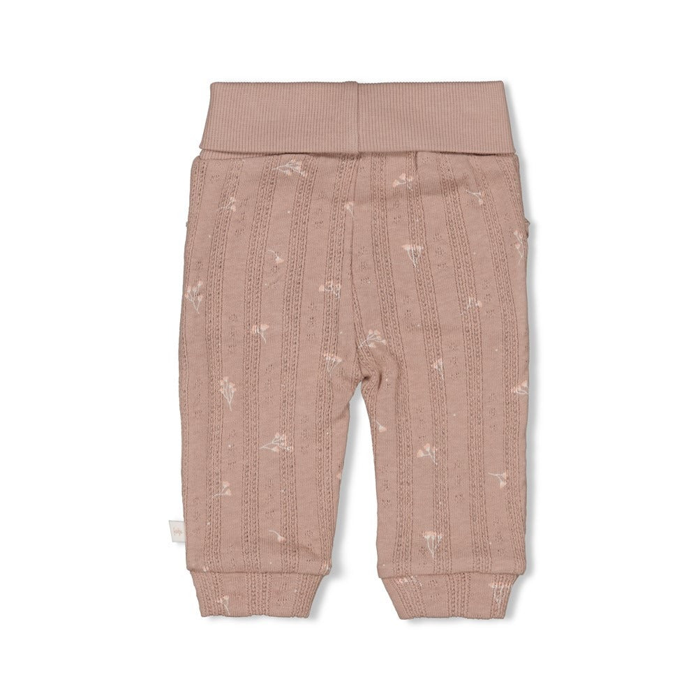 Feetje:Delicate flower:broek rib taupe