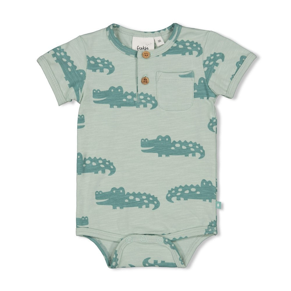 Feetje:You croc my world: romper mint