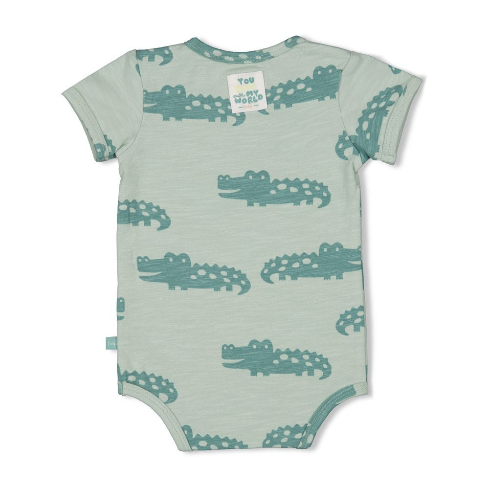 Feetje:You croc my world: romper mint
