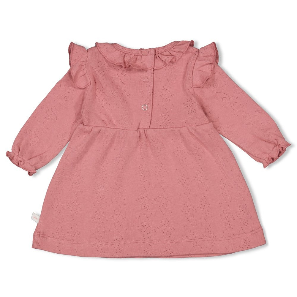 Feetje:Ladybug: jurk ajour rib l/m