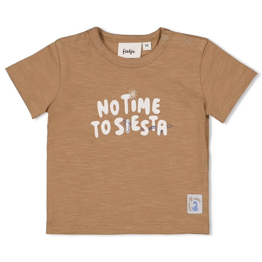 Feetje:Sssiesta:t-shirt camel "No time"