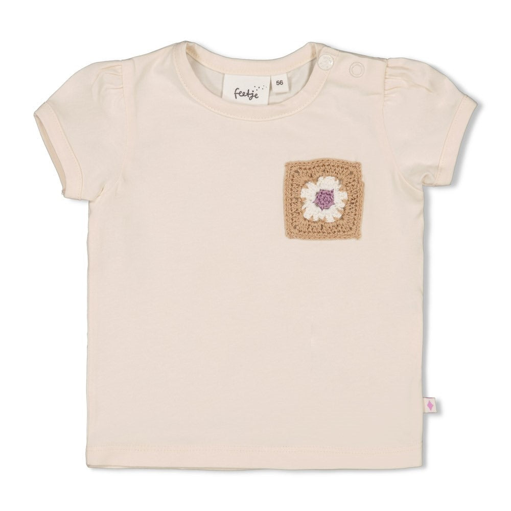 Feetje:Flower ranch: shirt offwhite pocket