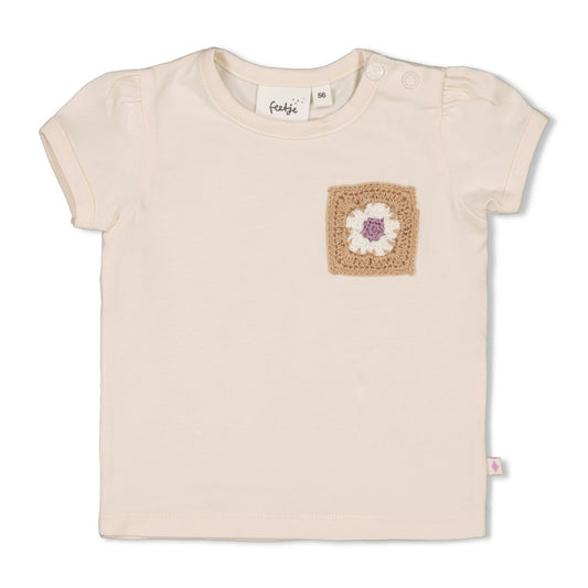 Feetje:Flower ranch: shirt offwhite pocket