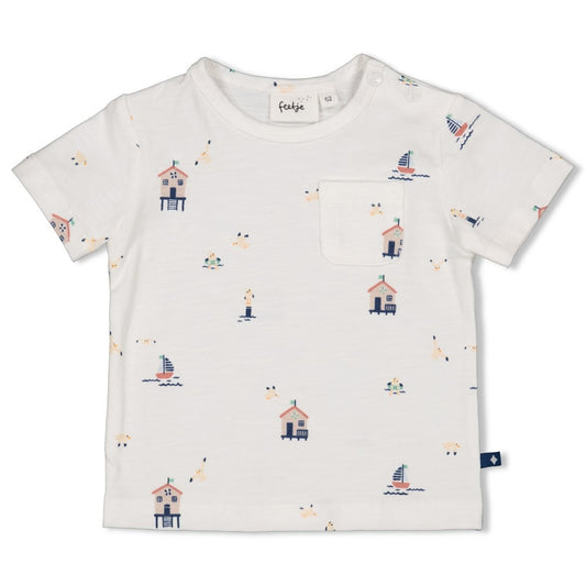 Feetje:Seaside happiness: shirt AOP offwhite