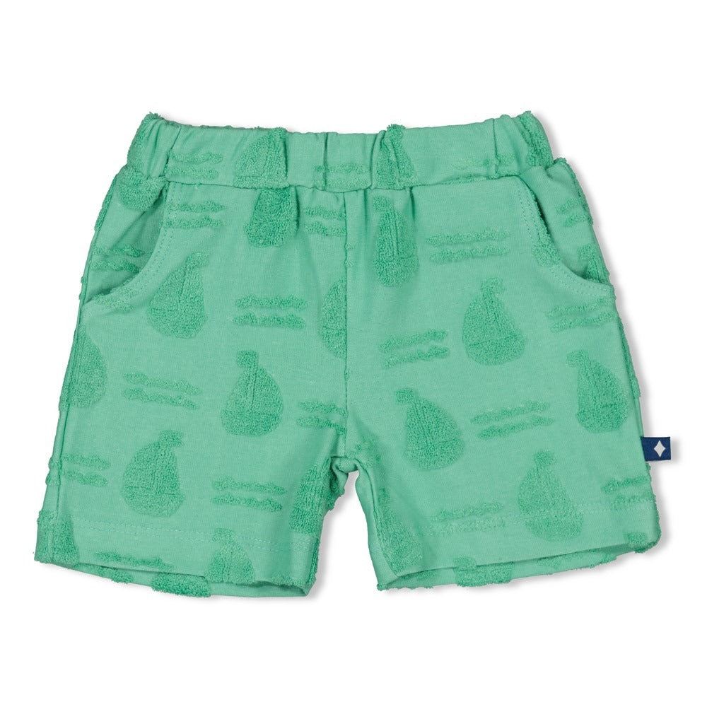 Feetje:Seaside happiness: short green badstof
