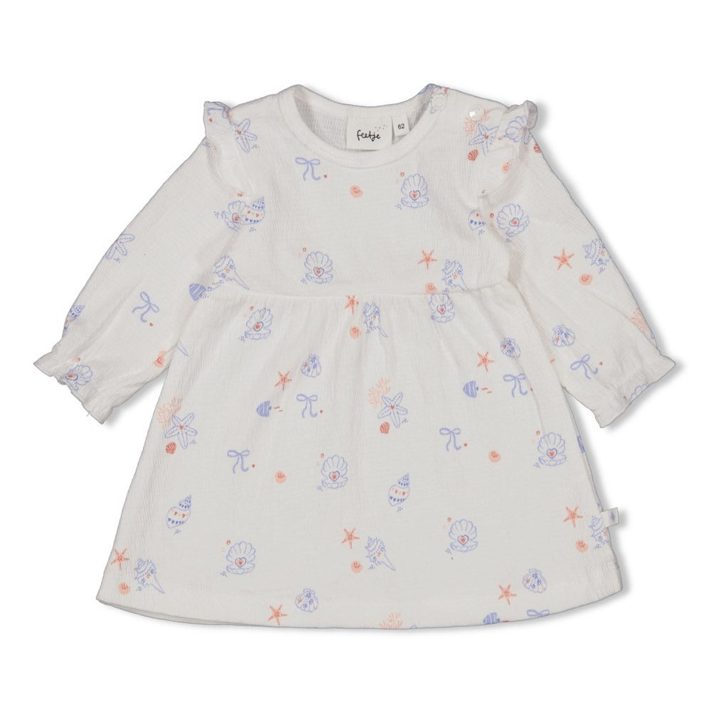Feetje:Sea La vie: dress crinkle offwhite
