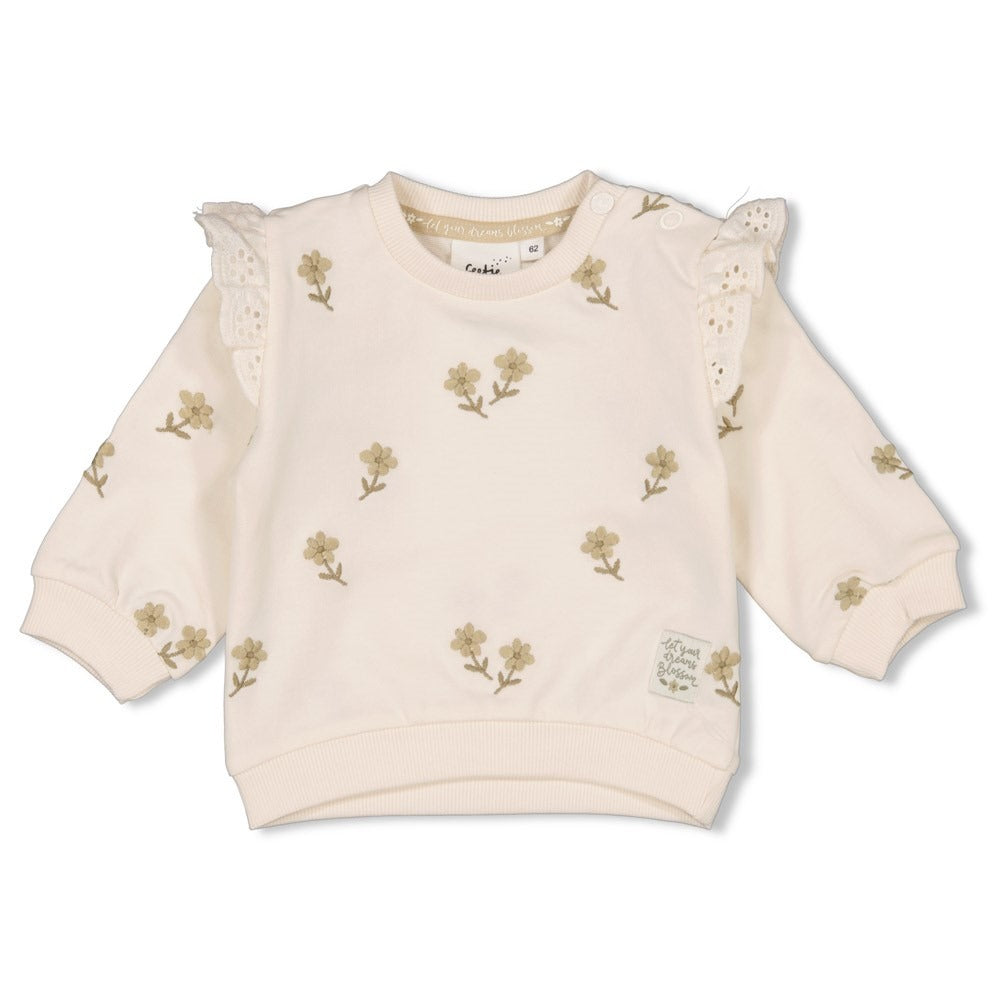 Feetje:Let your dreams blossom: sweater offwhite