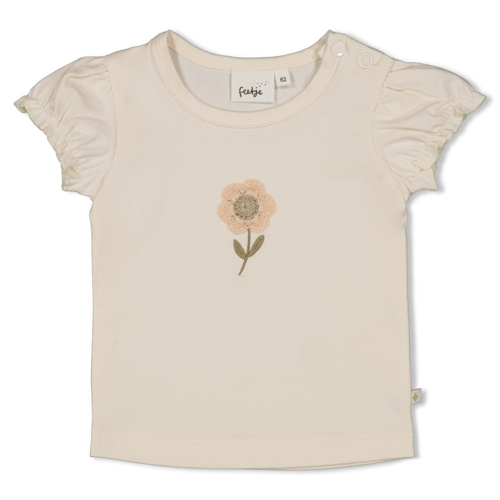 Feetje:Let your dreams blossom: shirt flower offwhite