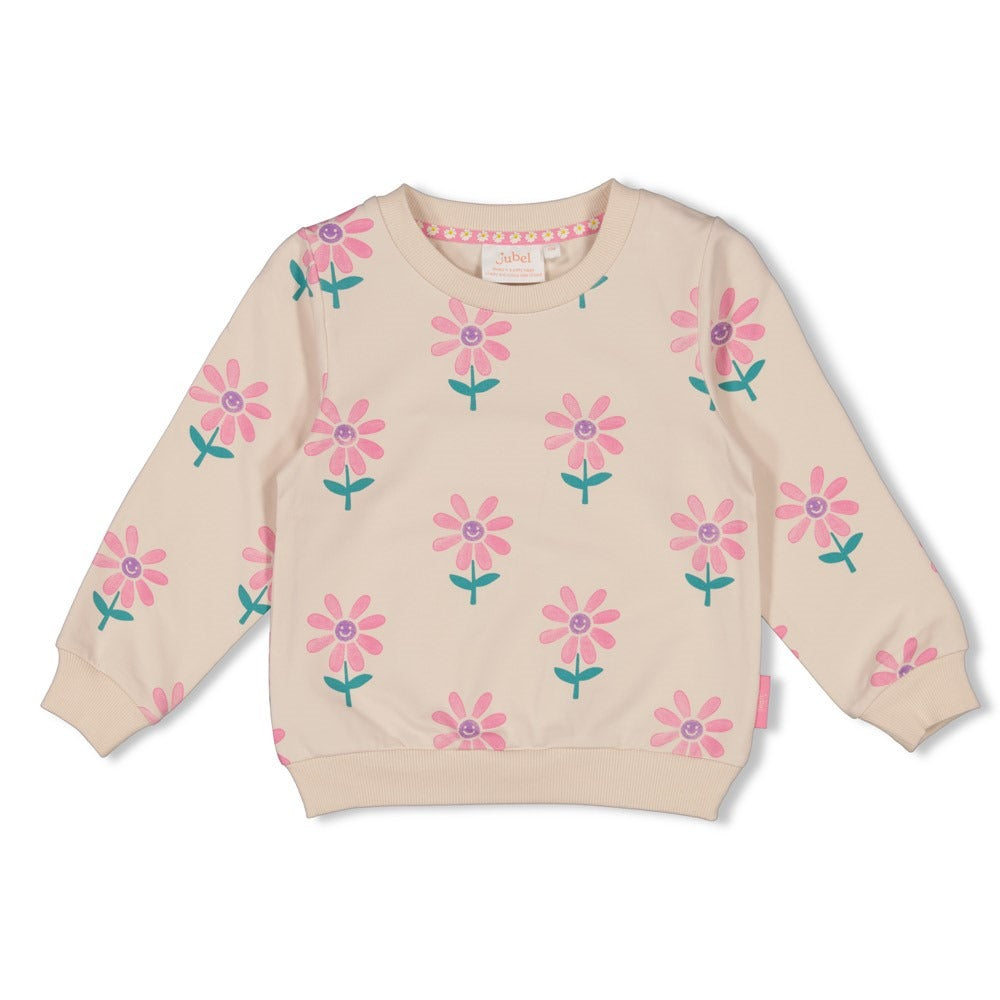 Jubel:Rolling into spring: sweater offwhite bloem
