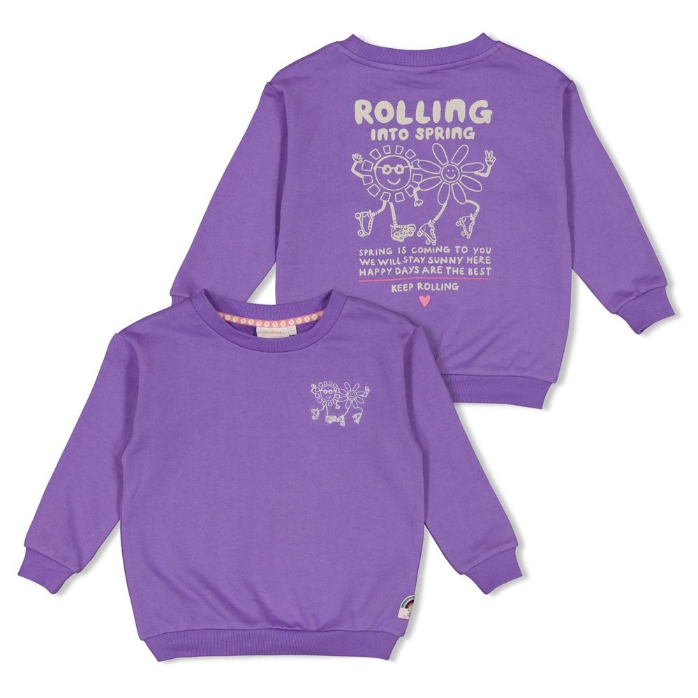 Jubel:Rolling into spring:sweater oversized with backprint