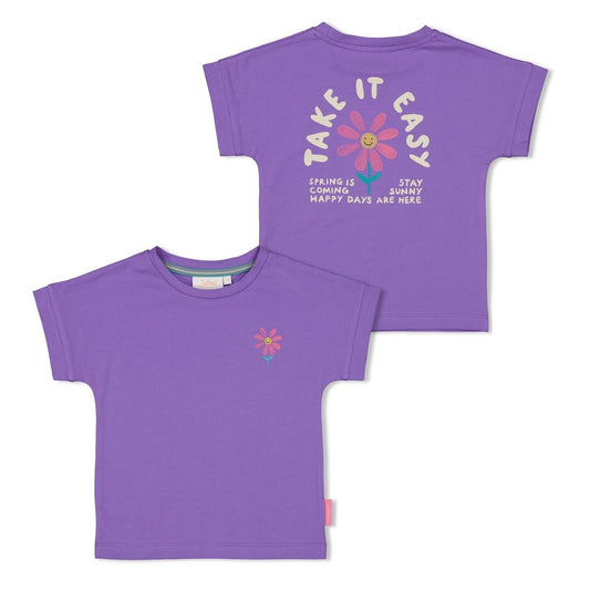 Jubel:Rolling into spring: Shirt purple with backprint