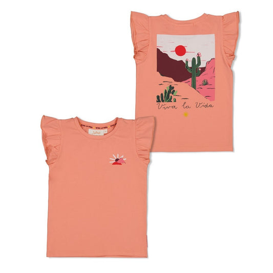 Jubel:Salsa Sunset: shirt zalm with backprint