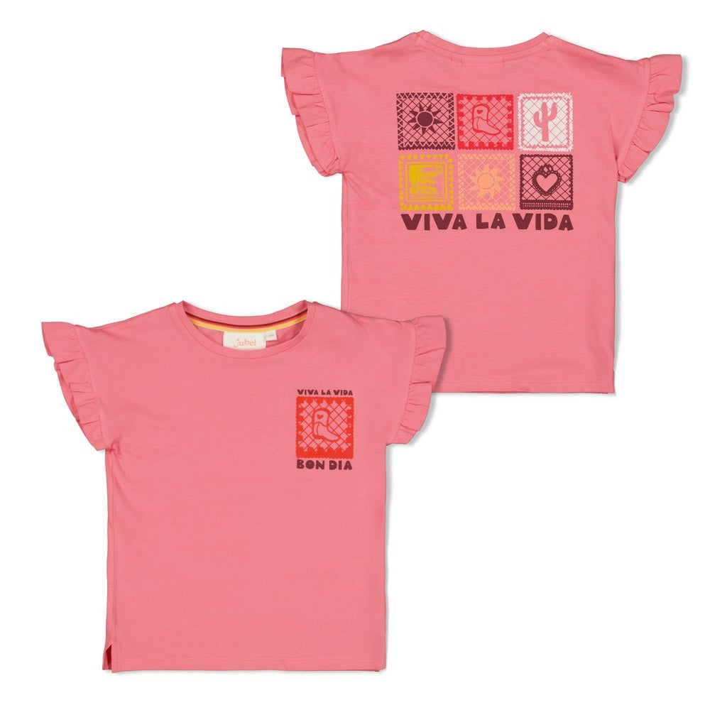 Jubel:Salsa Sunset: shirt pink with backprint