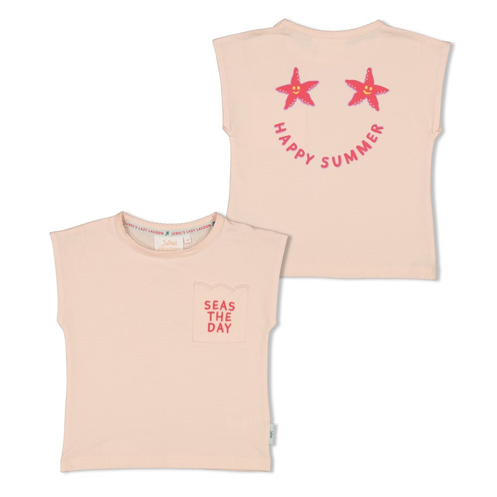 Jubel: Lazy Lagoon: shirt roze with backprint
