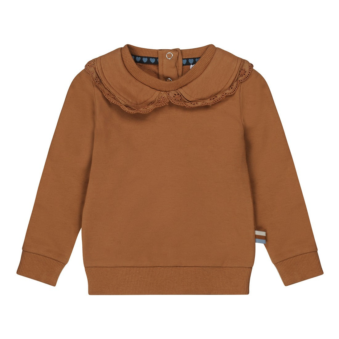 Dirkje:sweater camel kraagje