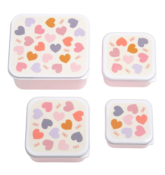 A Little Lovely Company: Lunch & snack box set: hartjes