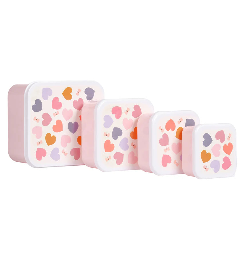 A Little Lovely Company: Lunch & snack box set: hartjes