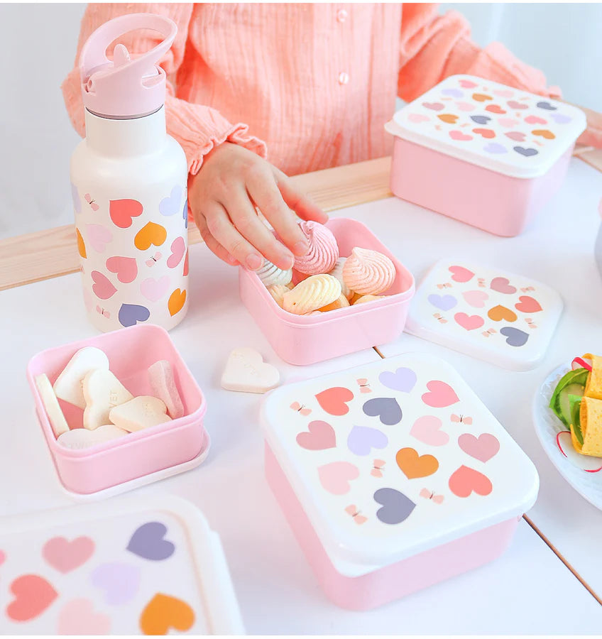 A Little Lovely Company: Lunch & snack box set: hartjes