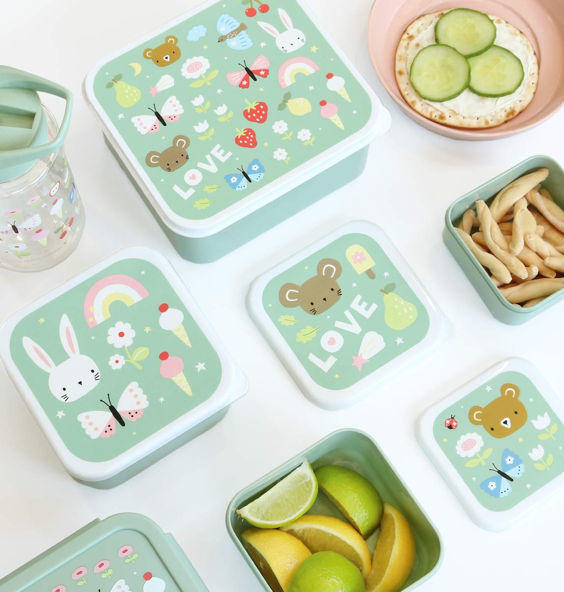 A Little Lovely Company: Lunch & snack box set: joy